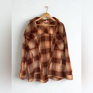 Plaid Flannel Shirt Jacket